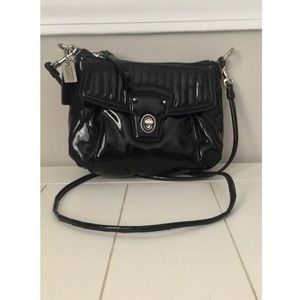 Coach cross body patent leather purse
